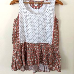 Anthropologie- Postmark - Petalled peplum top